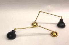  Arredoluce Pair of Italian Mid Century Modern Style Brass Articulating Sconces Arredoluce - 1630045