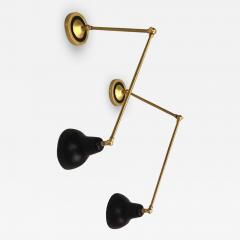  Arredoluce Pair of Italian Mid Century Modern Style Brass Articulating Sconces Arredoluce - 1636353