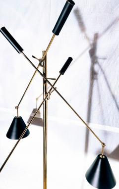  Arredoluce Triennale Polished Brass Floor Lamp Arredoluce Designer Angelo Lelli Italy 1947 - 2741189