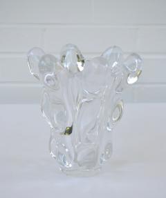  Art Vannes Mid Century French Clear Glass Vase - 3686345