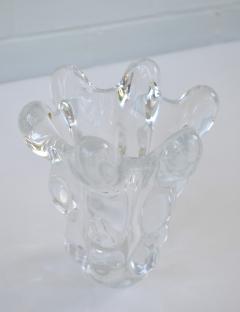  Art Vannes Mid Century French Clear Glass Vase - 3686348