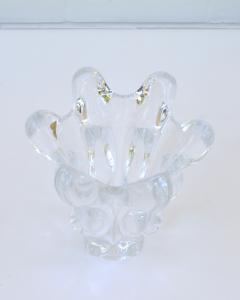  Art Vannes Mid Century French Clear Glass Vase - 3686350