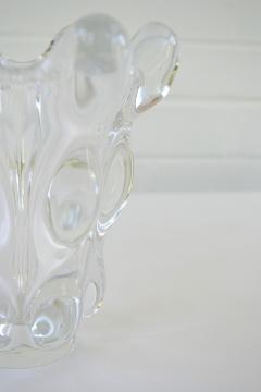  Art Vannes Mid Century French Clear Glass Vase - 3686351