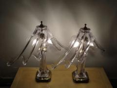  Art Vannes Pair of Art Vannes French Crystal Lamps Le Chantal  - 3319235