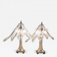  Art Vannes Pair of Art Vannes French Crystal Lamps Le Chantal  - 3323248