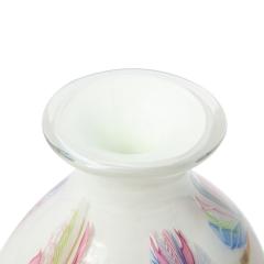  Arte Vetraria Muranese A V E M A Ve M AVeM A V E M Hand Blown Glass Vase with Colorful Starburst Murrhines 1950s - 2330188