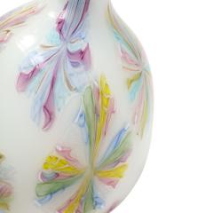  Arte Vetraria Muranese A V E M A Ve M AVeM A V E M Hand Blown Glass Vase with Colorful Starburst Murrhines 1950s - 2330414