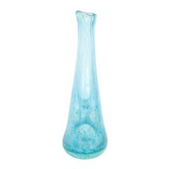  Arte Vetraria Muranese A V E M A Ve M AVeM A V E M Hand Blown Glass with Blue Glass Fragments and Hole 1950s - 2090606