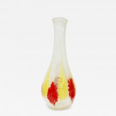  Arte Vetraria Muranese A V E M A Ve M AVeM A V E M Large Hand Blown Pulegoso Glass with Red and Yellow Murrhines 1950s - 936662