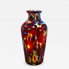  Arte Vetraria Muranese A V E M A Ve M AVeM Handblown Glass Vase with Gold Foil and Large Murrhines By A V E M 1950s - 2128207