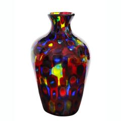  Arte Vetraria Muranese A V E M A Ve M AVeM Handblown Glass Vase with Large Murrhines by A V E M 1950s - 2127241