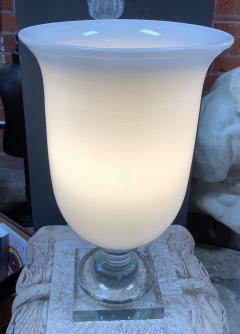  Arte Vetro Murano Italian Murano Opalina Glass Urn Lamps 1950s - 660985