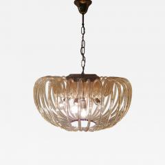  Arte Vetro Murano Murano Crystal Chandelier with 36 Curved Glass Italy 1960 - 597531