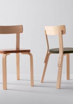  Artek Authentic Chair 69 in Birch by Alvar Aalto Artek - 996900