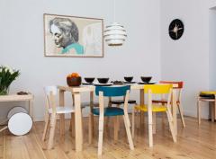  Artek Authentic Chair 69 in Birch with White Lacquer by Alvar Aalto Artek - 996907