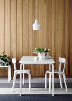  Artek Authentic Chair 69 in Birch with White Lacquer by Alvar Aalto Artek - 996910