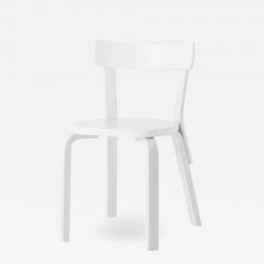  Artek Authentic Chair 69 in Birch with White Lacquer by Alvar Aalto Artek - 997526
