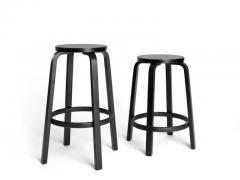  Artek Authentic High Stool 64 Counter Stool in Black by Alvar Aalto Artek - 994011