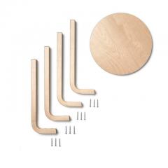 Artek Authentic Stool E60 in Lacquered Birch with Linoleum Seat by Alvar Aalto Artek - 998312