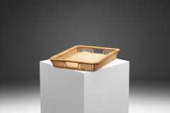  Artek Mid Century Rattan Basket Tray by Artek Finland 1960s - 4357971