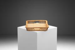  Artek Mid Century Rattan Basket Tray by Artek Finland 1960s - 4357972