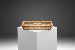  Artek Mid Century Rattan Basket Tray by Artek Finland 1960s - 4357973