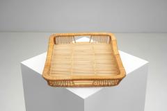  Artek Mid Century Rattan Basket Tray by Artek Finland 1960s - 4357974