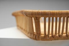  Artek Mid Century Rattan Basket Tray by Artek Finland 1960s - 4357980