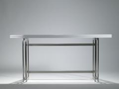  Artelano Italian Mid century white lacquer extending console table 1970s - 983545