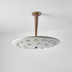  Arteluce 1950s Gino Sarfatti Metal Glass Circular Ceiling Lamp for Arteluce - 2633131