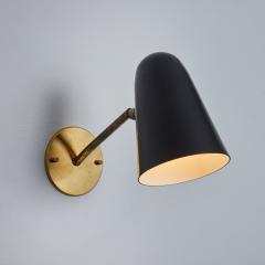  Arteluce 1950s Gino Sarfatti Model 27 Black Metal Brass Sconce for Arteluce - 3162900