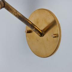  Arteluce 1950s Gino Sarfatti Model 27 Black Metal Brass Sconce for Arteluce - 3162905