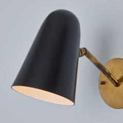  Arteluce 1950s Gino Sarfatti Model 27 Black Metal Brass Sconce for Arteluce - 3162908