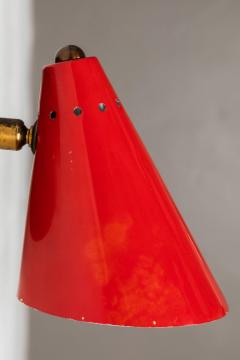  Arteluce 1950s Italian Red Cone Sconces in the Manner of Arteluce - 744144