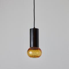  Arteluce 1960s Gino Sarfatti Metal and Amber Seguso Glass Pendant for Arteluce - 2999022