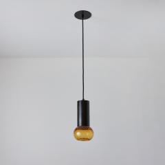  Arteluce 1960s Gino Sarfatti Metal and Amber Seguso Glass Pendant for Arteluce - 2999024