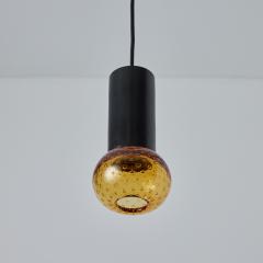  Arteluce 1960s Gino Sarfatti Metal and Amber Seguso Glass Pendant for Arteluce - 2999026