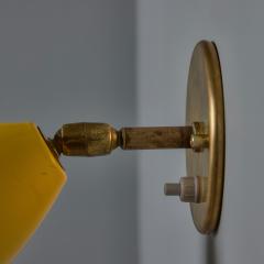  Arteluce 1960s Gino Sarfatti Model 26b Yellow and Brass Wall Lamp for Arteluce - 3924257