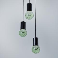  Arteluce 1960s Gino Sarfatti Seguso Bubble Glass 3 Pendant Chandelier for Arteluce - 3162846