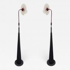  Arteluce Arteluce Pair of Telescopic Floor Lamps in Enameled Steel 1983 signed  - 948157