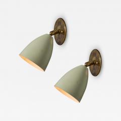  Arteluce Pair of 1950s White Metal Model 26B Sconces by Gino Sarfatti for Arteluce - 3931096