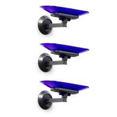  Arteluce Set of 3 Arteluce Italian Mid Century Blue Wall Sconces - 4734365