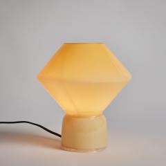  Artemide 1980s Memphis Style Conica Pale Yellow Glass Table Lamp for Artemide - 3035725
