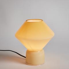  Artemide 1980s Memphis Style Conica Pale Yellow Glass Table Lamp for Artemide - 3035727