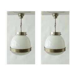  Artemide Sergio Mazza Pair of Large Delta Ceiling Lamps for Artemide Italy 1960s - 3687111