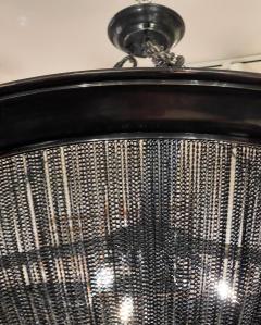  Arteriors Home Huge Modern Arteriors Black Chain Basket Pendant Chandelier - 2281794