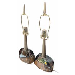  Arteriors Home Pair of Arteriors Modern Iridescent Cubist Glass Gemma Table Lamps - 4397881