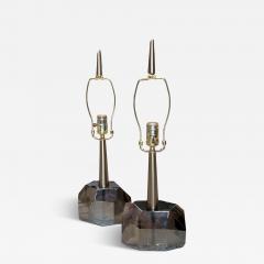  Arteriors Home Pair of Arteriors Modern Iridescent Cubist Glass Gemma Table Lamps - 4401625