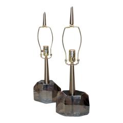  Arteriors Home Pair of Arteriors Modern Iridescent Cubist Glass Gemma Table Lamps - 4401631
