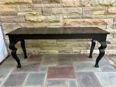 Artes De Mexico Fabulous Brutalist Modern Iron Strap Inlayed Console Table with Matching Stools - 3983292